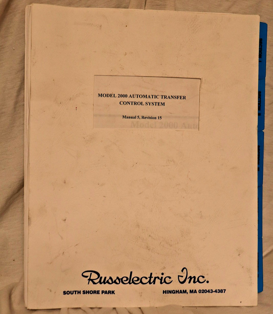 RussElectric Model 2000 Automatic Transfer Control System Manual 5 Revision 15