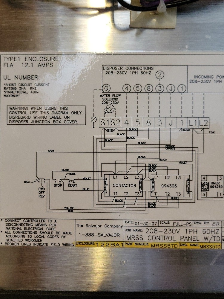 Salvajor MRSS5 Manual Reversing Control Assembly, Start/Stop MRSS