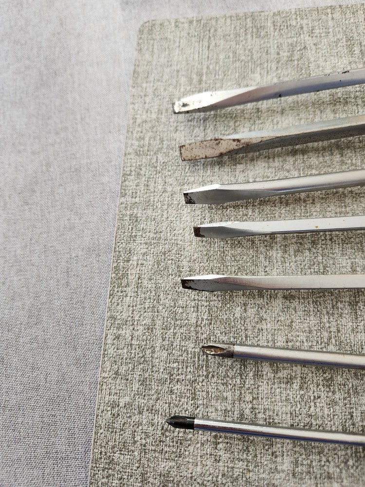 Vintage Stanley 100 Plus 7 Piece Screwdriver Set Phillips & Flat