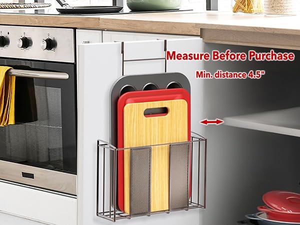 Over Cabinet Door Organizer, Mesh Bronze