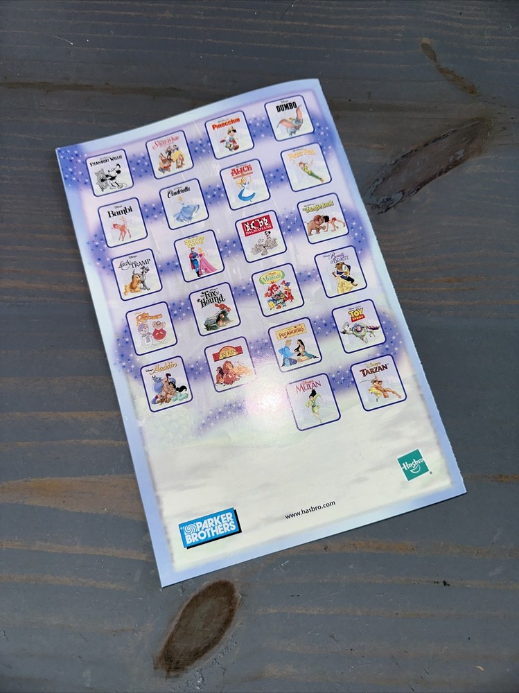 Instructions Manual Rules Monopoly The Disney Edition 2001 Replacement Pieces