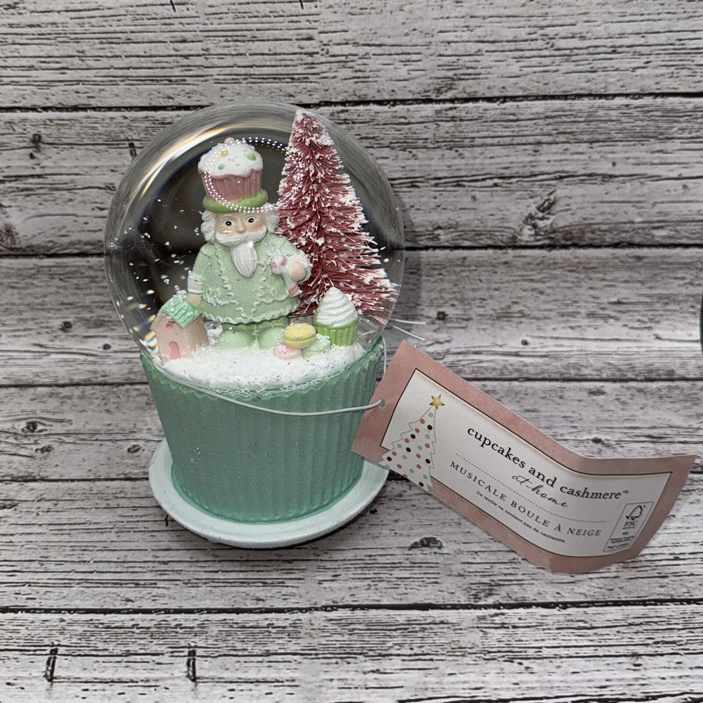 Cupcakes and Cashmere Nutcracker Pastel Christmas tree Musical Waterglobe