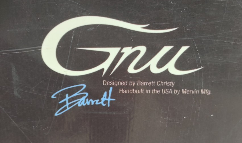 Gnu Mervin Barrett Christy Snowboard Deck ONLY 153cm