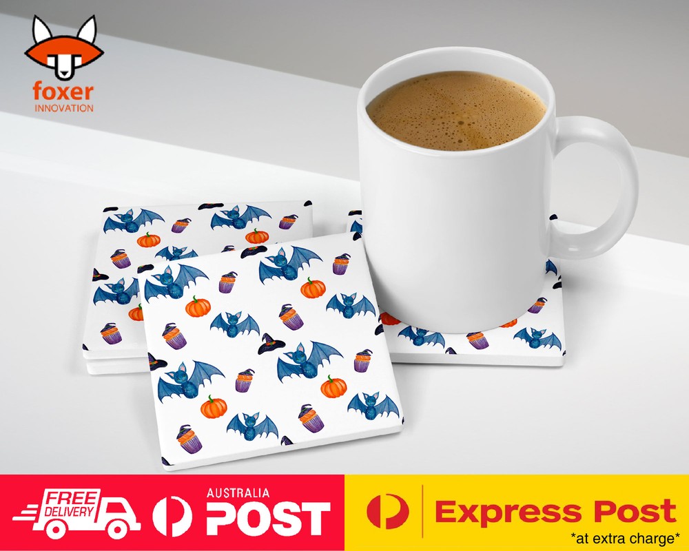 COASTER COFFEE DRINKING MAT|PUNPKIM BATS HAT PATTERN
