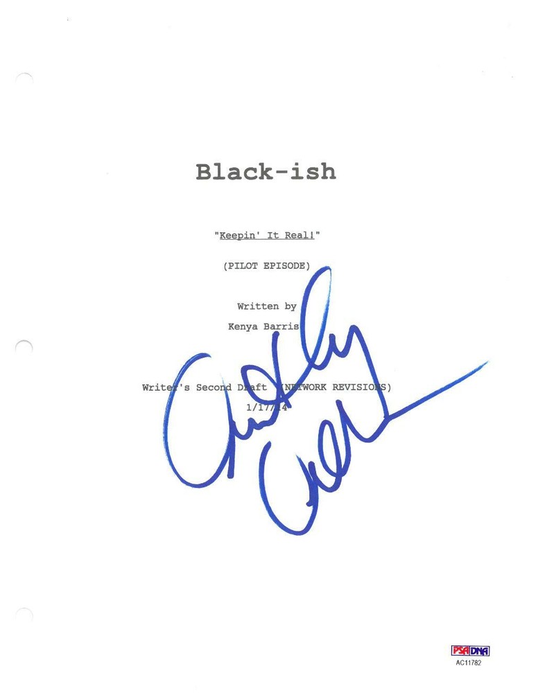 Anthony Anderson Signed Back-ish Auto 8.5x11 Script Page 1 PSA/DNA #AC11782