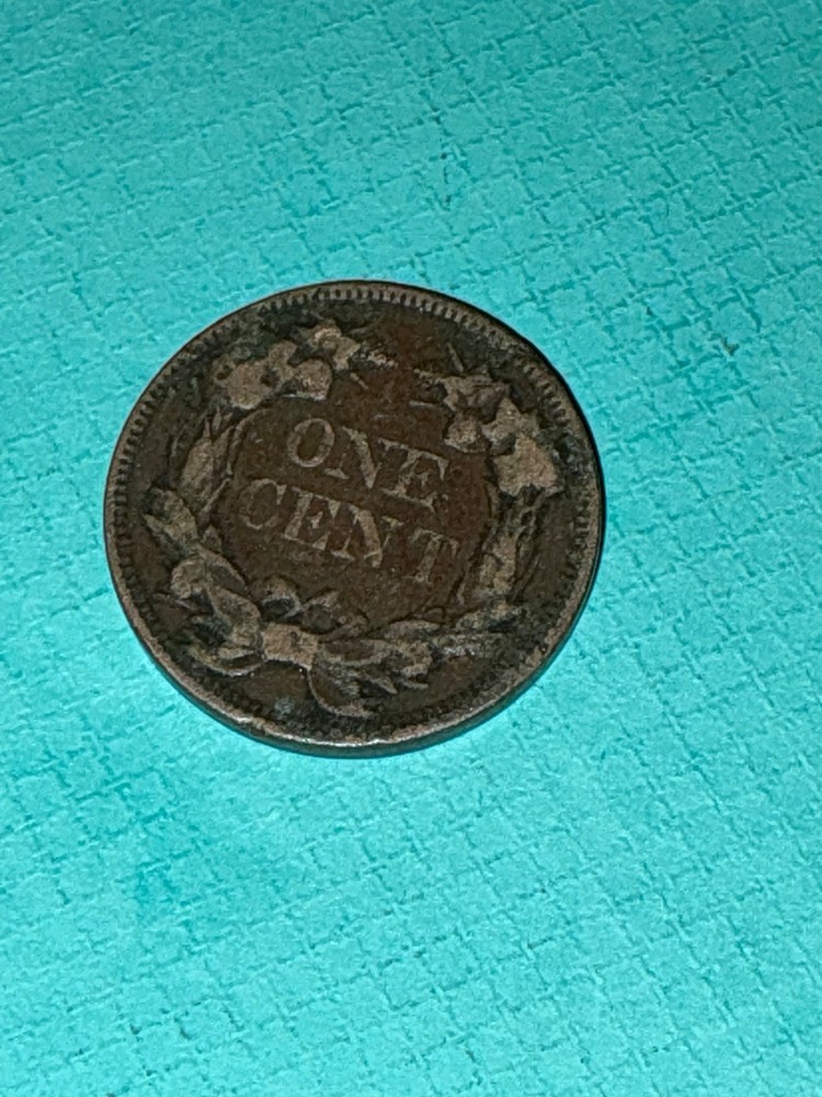 1857 Flying Eagle Cent Brown Sharp details original