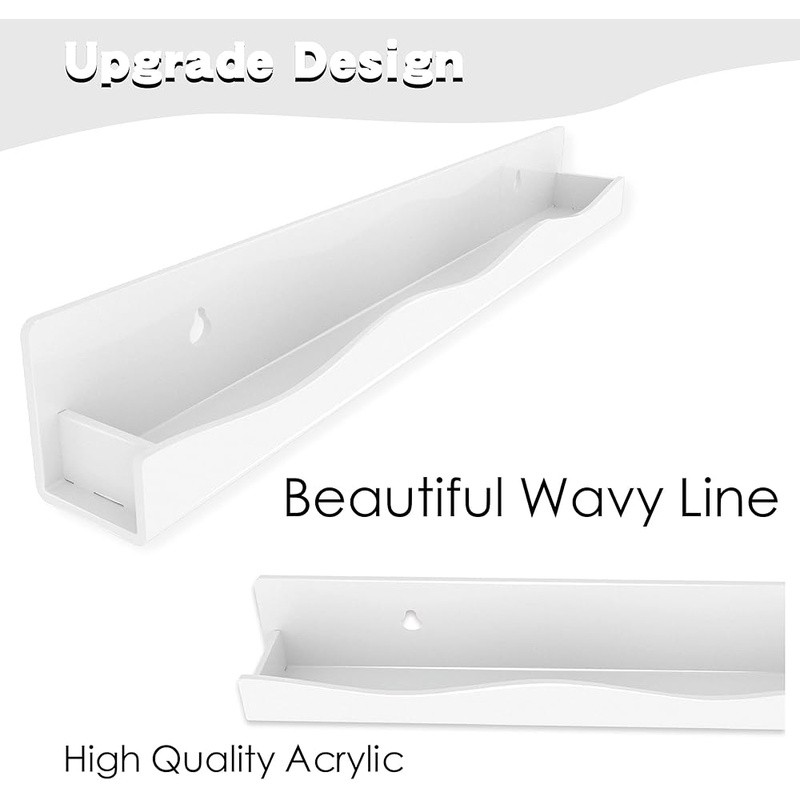 Wall Mounted Nail Polish Organizer Acrylic Shelf Modern Display Easy Access Gift