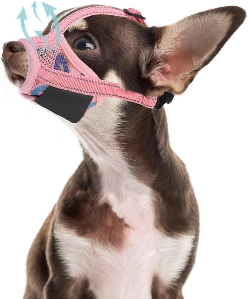 Dog Muzzle Soft Muzzle Anti Biting Barking Chewing Comfortable Air Mesh Mouth