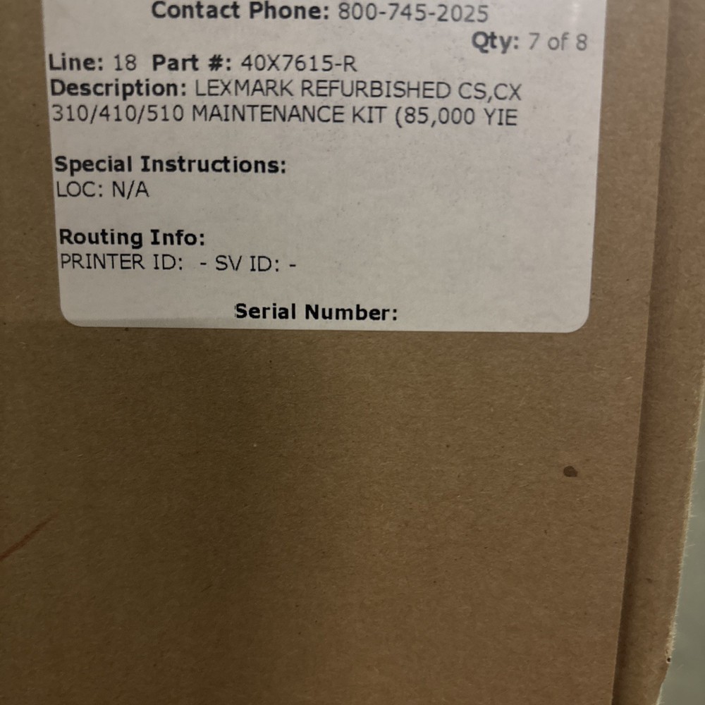 Lexmark MNT KIT 110-127V 40X7615