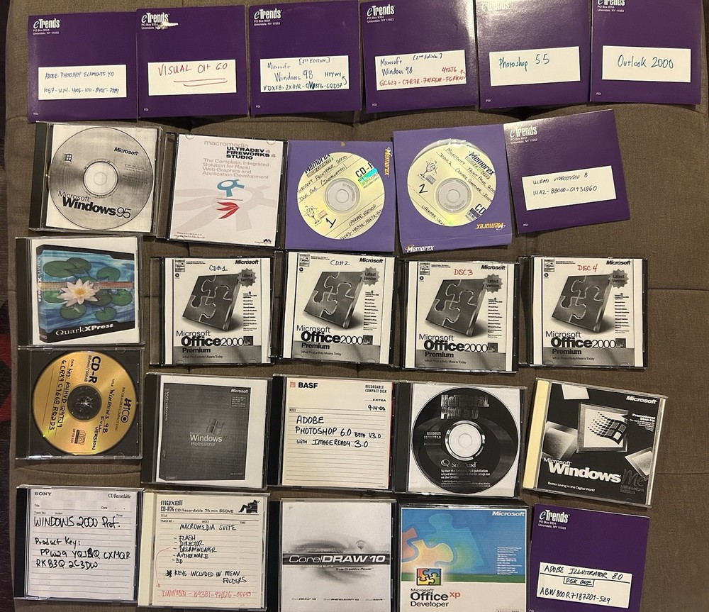 Backup Software Cd-rs Microsoft Macromedia Adobe