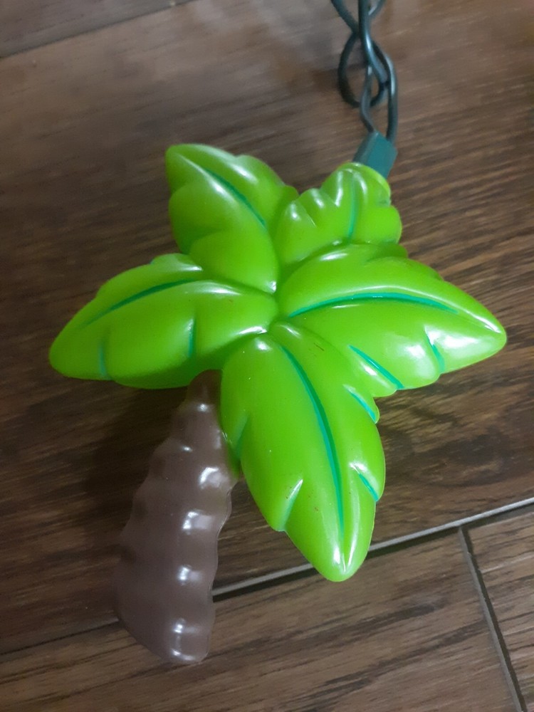 Tiki Palm Tree Parrot Birds Patio String Lights