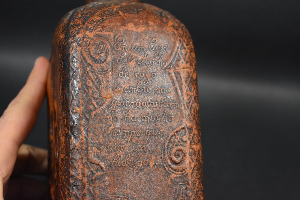 VINTAGE Hidalgo Leather Bound Bottle With Top