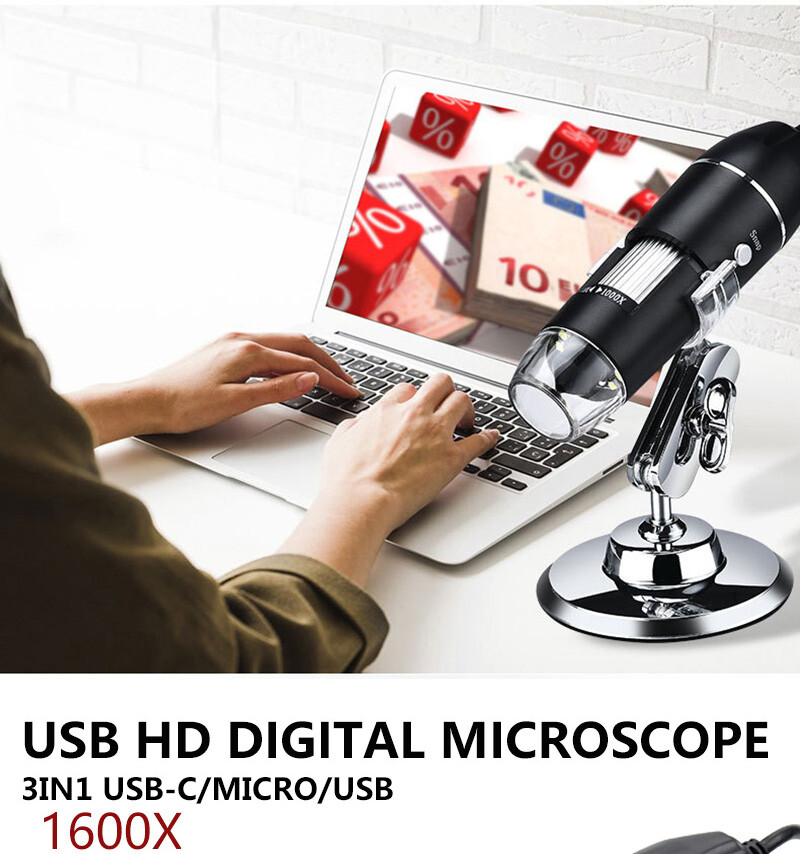 1600X USB Digital Microscope Handheld Zoom Biological Endoscope Camera Pocket