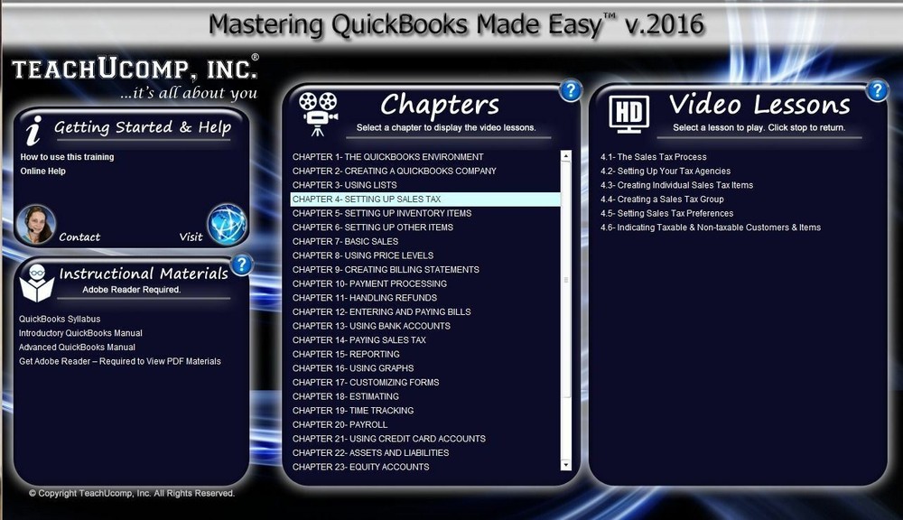 QUICKBOOKS PRO 2016 Training Tutorial DVD and Digital Course 184 Videos 9 Hours