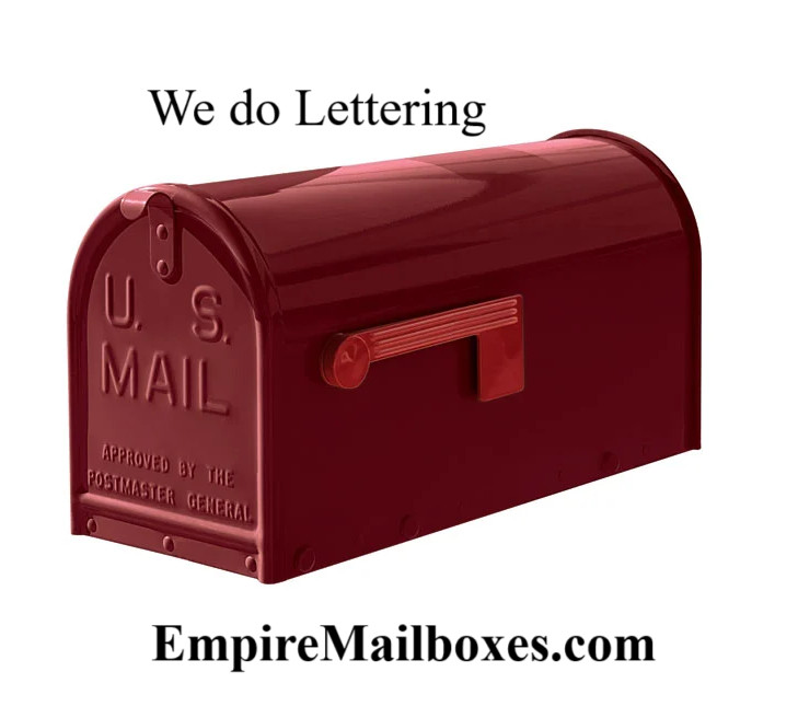 Deluxe Large Maroon Mailbox