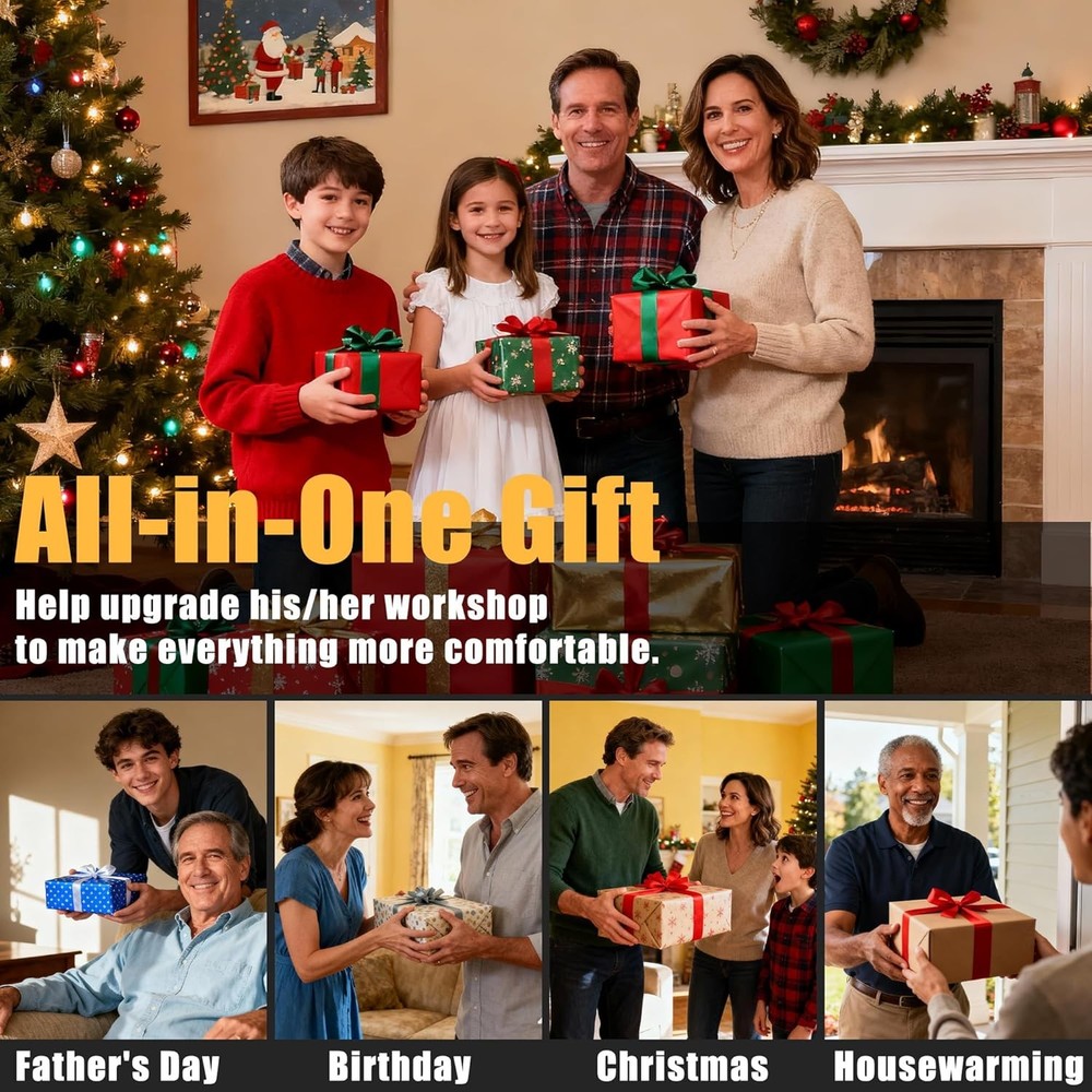 Power Tool Organizer 7 Drill Holder Tool Organizer Storage & Organization Garage