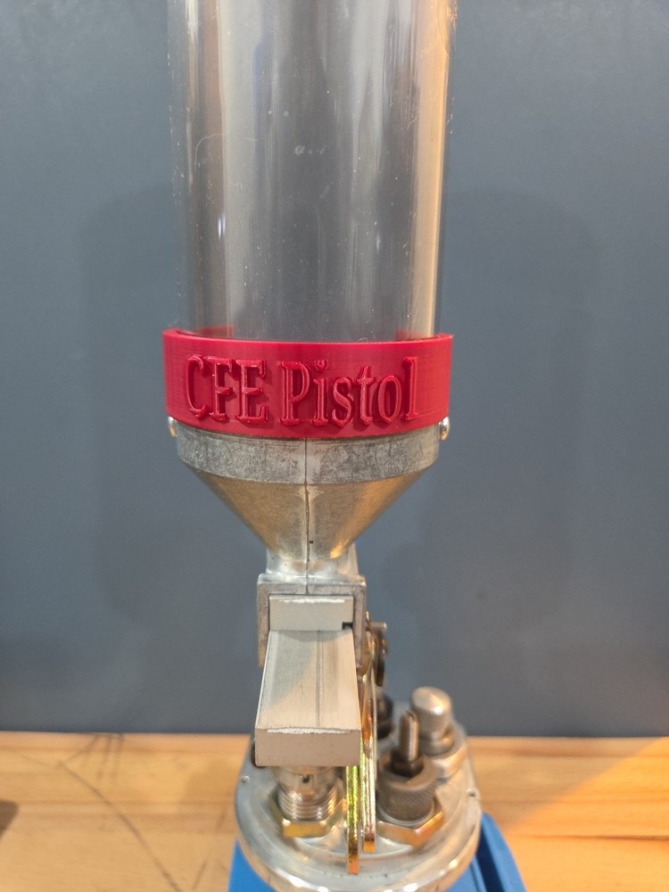 CFE Pistol Powder Measure Label