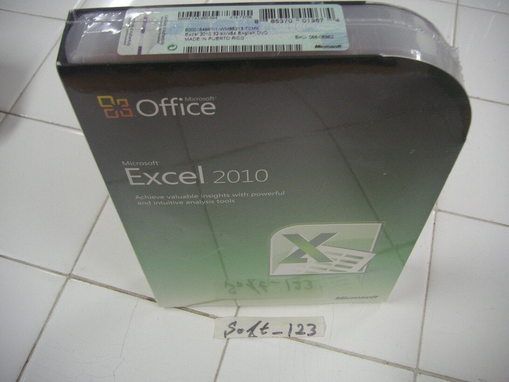 Microsoft Office Excel 2010 Licensed for 2 PCs Full Retail Version =SEALED BOX=