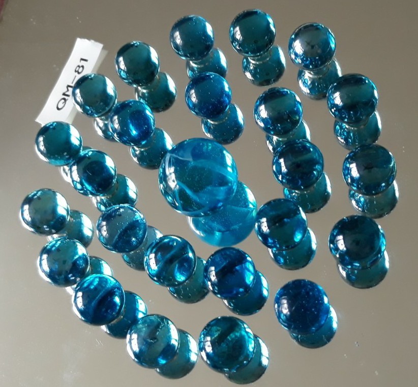 25 Quality Clear Blue Marbles. Great for Playing, Collecting, or Decorating.