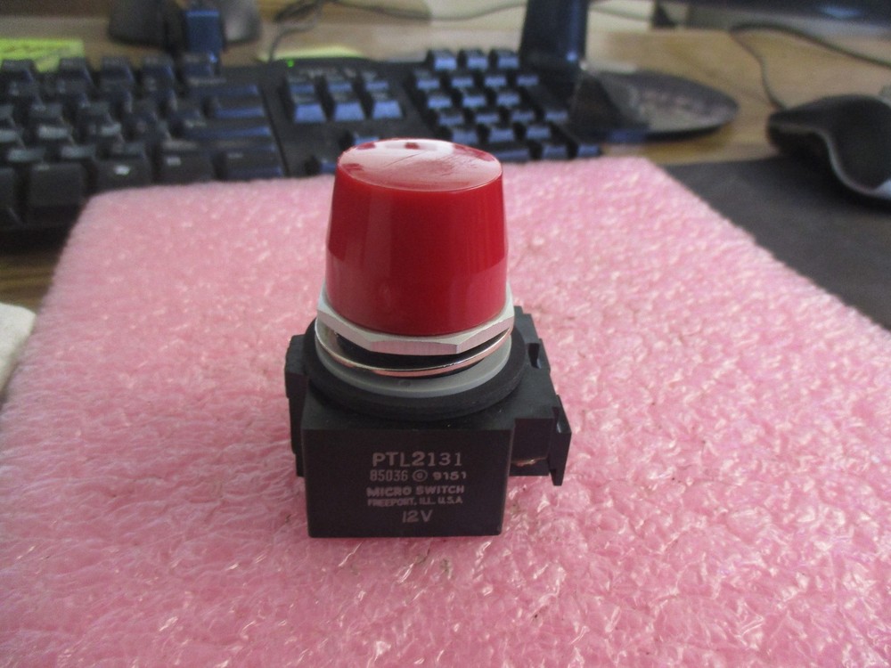 Micro Switch Model: PTL2131 Red Illuminated Switch with Bulb