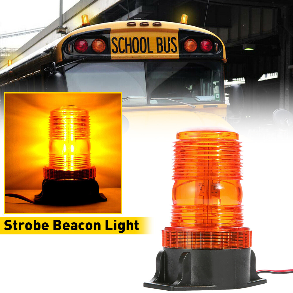 Amber 30LED Rotating Strobe Light Rooftop Flash Beacon 12V-24V