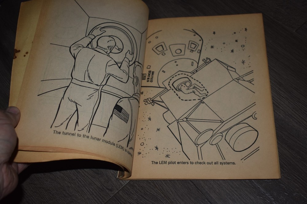 Apollo Man on the Moon Coloring Book 1960s space program