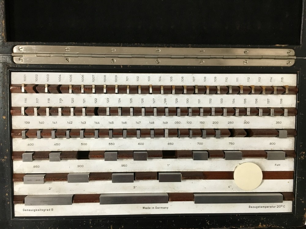 German Made 81 Piece Rectangular Gage Block Set (Missing 6 Blocks)