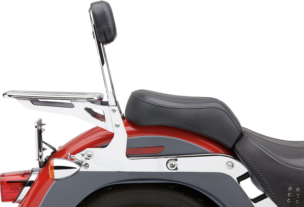 COBRA Detachable Backrest Round Chrome Softail 07 17 602-2002
