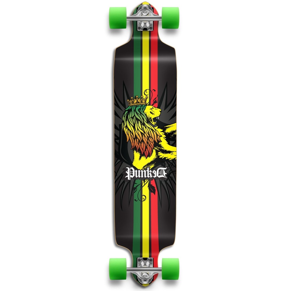 Yocaher Drop Down Longboard Complete - Rasta