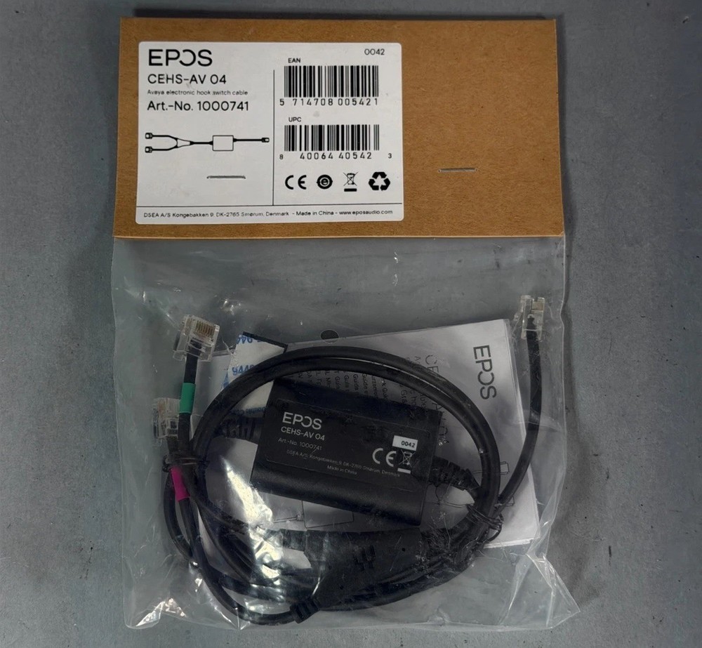 EPOS CEHS-AV 04 Avaya electronic hook switch cable # 1000741