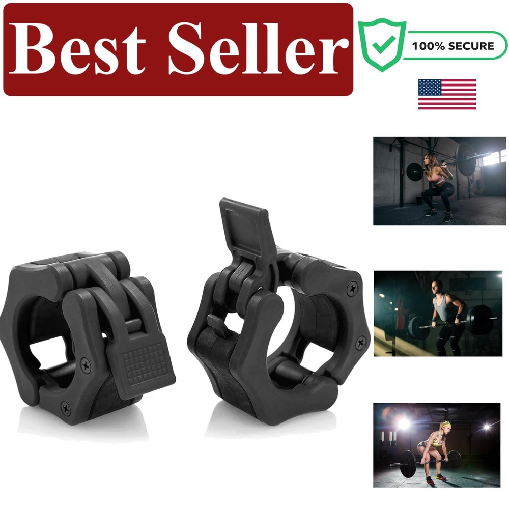 Olympic Barbell Collars - Quick Release Locking Clamps for Weightlifting Safety