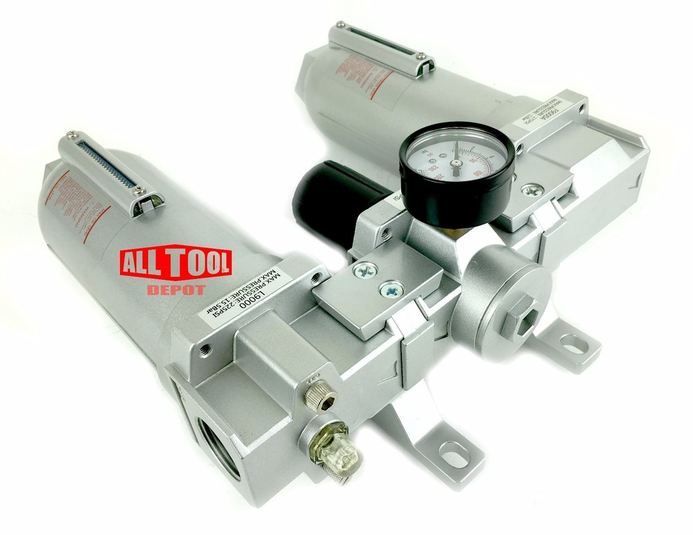 1" BEST PARTICULATE FILTER REGULATOR LUBRICATOR COMPRESSED AIR Auto Drain