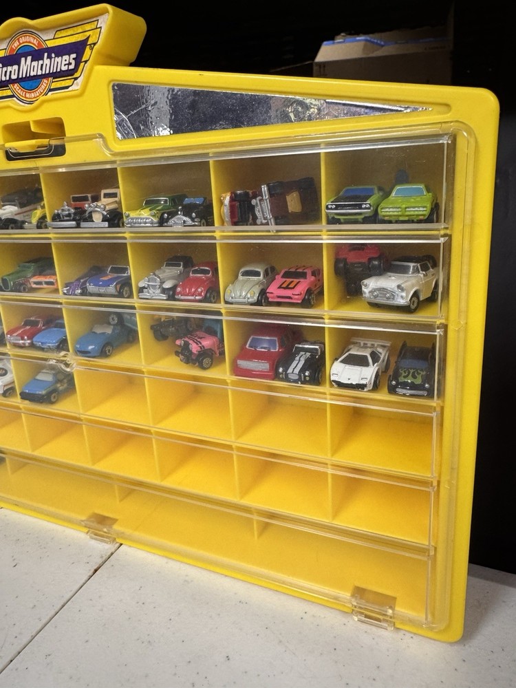 Micro Machines Yellow Clear Plastic Display Case for Toy Vehicles also