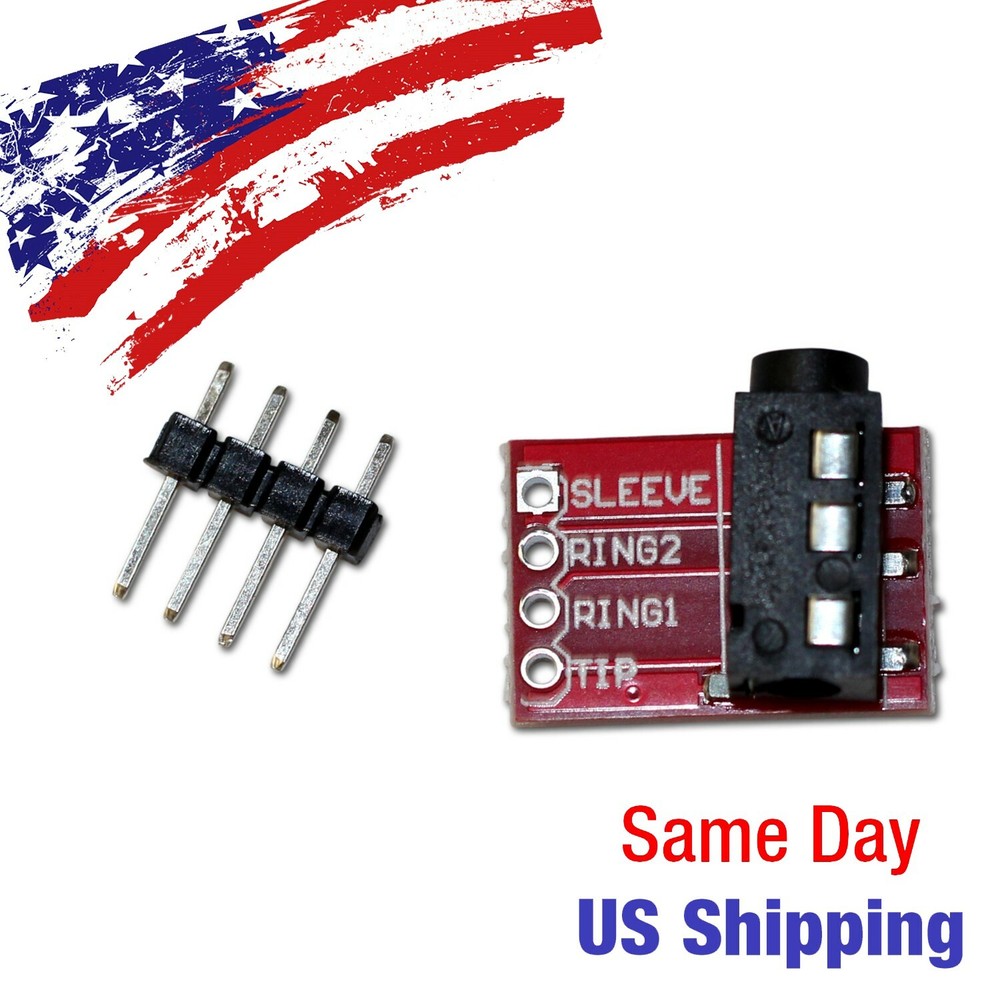 TRRS 3.5mm Mini Audio Jack Breakout Module Board Headphone Audio Video Plug US!