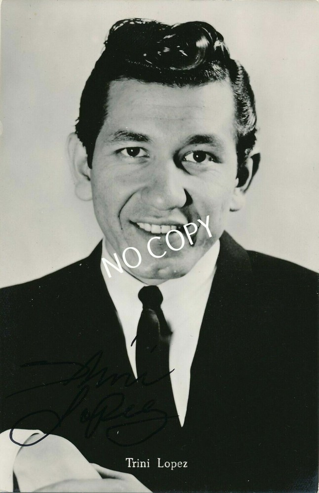 100% Original Autograph Card Signed by Trini Lopez E1.21
