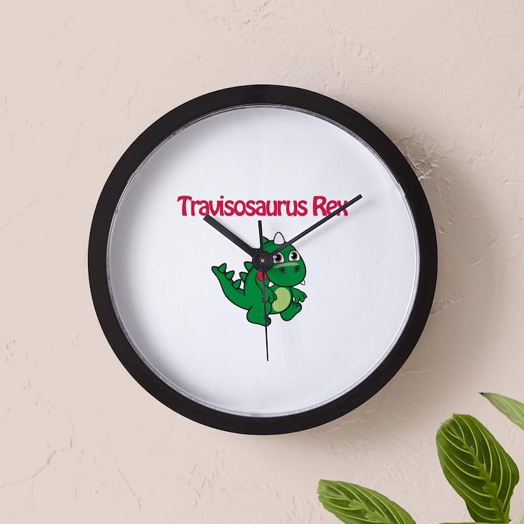 CafePress Travisosaurus Rex 10" Wall Clock (225940985)