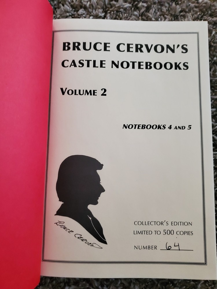 Bruce Cervon Castle Note Books Volume 2-5