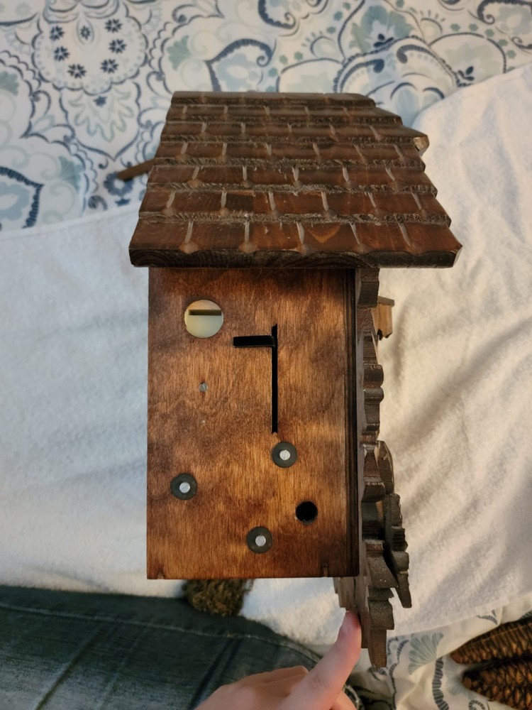Vintage Solid Wood German Cuckoo Clock WORKS