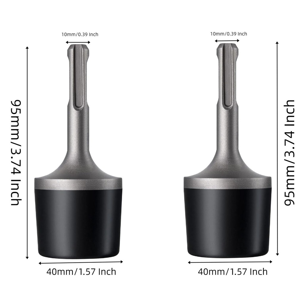 2Pcs Driven Rubber Mallet with SDS PLUS Handle Rubber Tool Hammer for Pre...