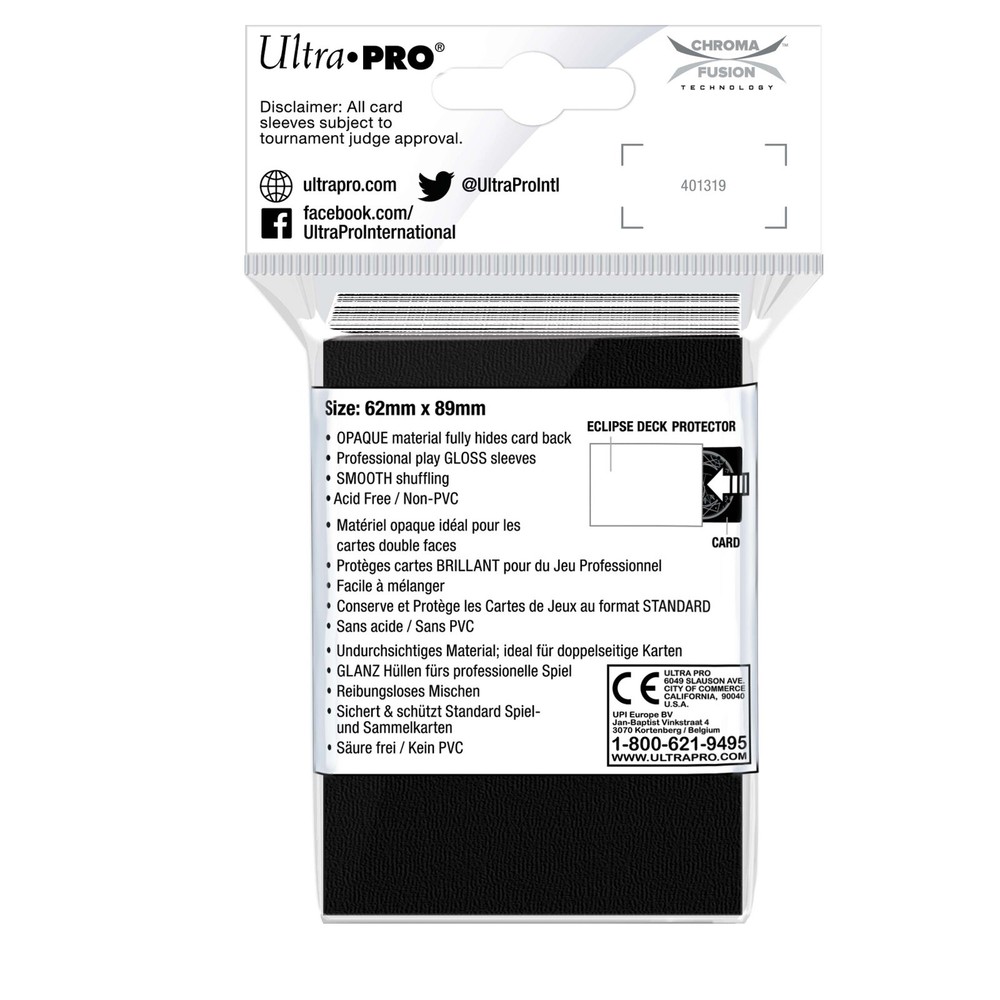 (60) Ultra Pro Eclipse PRO GLOSS ARCTIC WHITE Small Deck Protector Card Sleeves