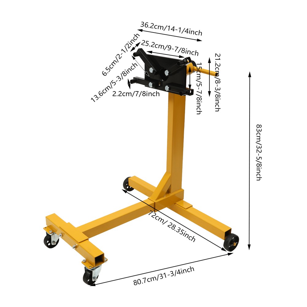 Vehicle Engine Block Stand 360 Degree Head 2000 LBS Folding Engine Stand