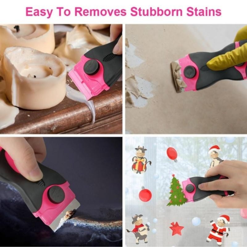 Razor Blade Scraper, Double Edged Razorblade Scraping Tool with 20 Pcs Blades