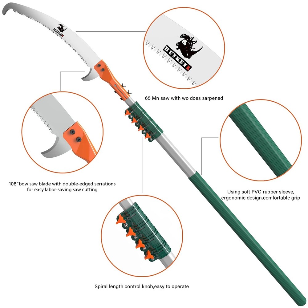 Tree Pruner Pole Saw Manual Extendable Long Tree Pruner Extendable，Pole P