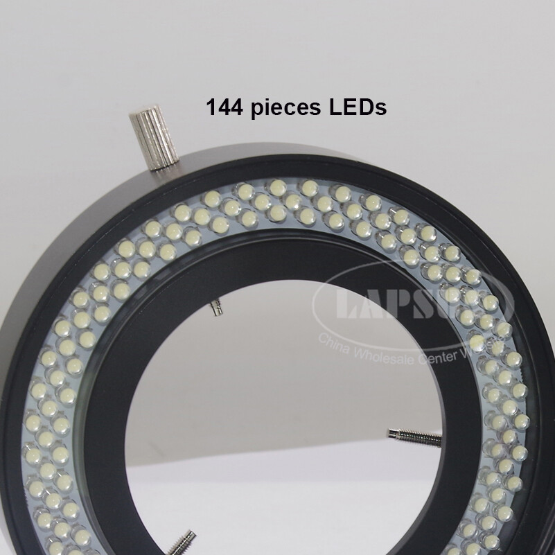 10W/12W 144 LED Ring Light 73mm Illuminator Lamp For Industry Microscope Camera