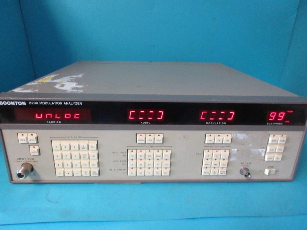 BOONTON ELECTRONICS CORP MODEL 8200-S/1 MODULATION ANALYZER TEST EQUIPMENT WORKS