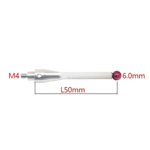 2PC A-5000-3709 CMM Touch Probe Stylus D6mm Ruby Ball Ceramic Stem M4 CMM Styli