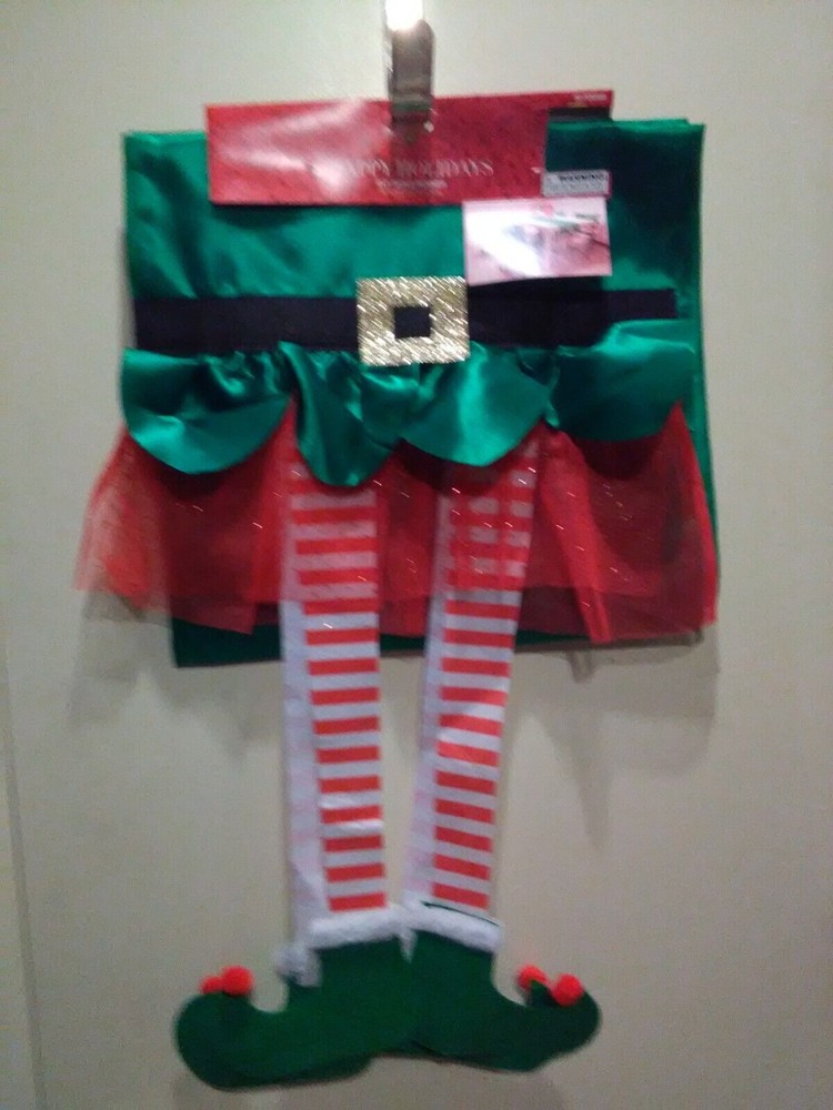 Happy Holidays Elf Legs Table Runner Design
