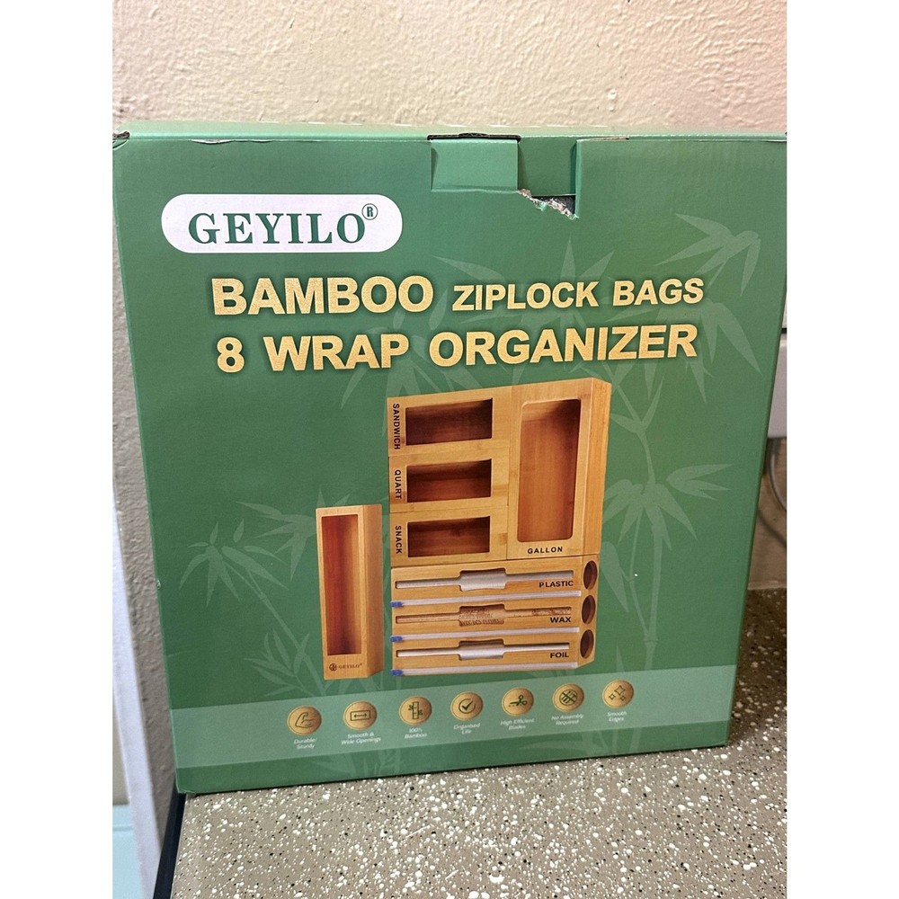 8 in 1 Bag Kitchen Drawer Organizer, Bamboo Foil and Plastic Wrap