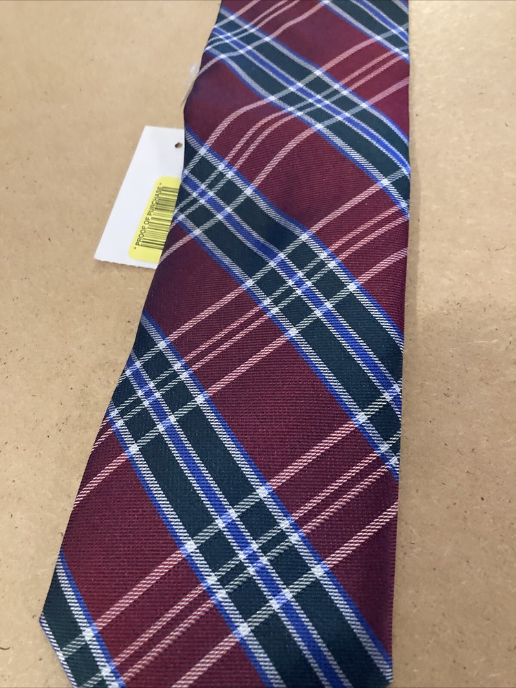 Rountree & Yorke Plaid Tie NWT