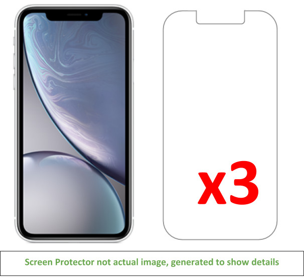 3x iPhone XR Screen Protector w/ cloth